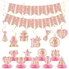 Guirlanda de decoração de aniversário transfronteiriça ornamento pendurado espiral banner de aniversário de 40 50 60 anos decoração pendurada ornamento de favo de mel