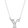 Ventas Directas de Fábrica Collar de Plata 925 26 Letras Inglesas Estilo Simple Ins con Letra Mayúscula con Incrustaciones de Diamantes Nombre Cadena Clavicular Colgante para Mujer