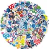 50 Piezas de Pegatinas de Dibujos Animados de Lilo & Stitch, Adecuadas para Decorar Guitarras, Patinetas, Maletas, Pegatinas Impermeables y Extraíbles