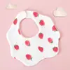 Babadores Impermeáveis Bebê Estilo Coreano Ins, Babadores de Algodão Puro Dupla Face para Bebês, Babadores em Formato de Pétala para Meninas e Meninos