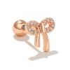Aretes de Hueso de Oreja con Lazo Estilo Coreano Transfronterizos, Pendientes de Acero Inoxidable con Varilla y Bolita de Rosca, Accesorios de Oreja de Moda y Exquisitos al por Mayor