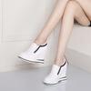 Sapatos Casuais Femininos de Salto Ultra Alto 12cm, Novo Estilo Outono, Sola Grossa, Aumento Oculto de Altura, Scarpins de Corte Profundo