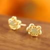 Pendientes Yuexin S925 de plata bañada en oro con incrustaciones de ágata roja del sur y jade hetiano, con forma de jade, estilo retro hueco Ruyi para mujer.