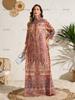 Moda Transfronteriza Ropa para Mujer Tallas Grandes Vestido Estampado Plegado Miyake Abaya