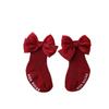 Calcetines de Algodón con Lazo para Niños Calcetines para Bebé de Cuatro Estaciones Calcetines Antideslizantes para el Suelo Calcetines de Canalé para Bebé de Caña Media