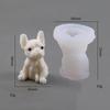 Molde de Silicona para Vela de Aromaterapia Serie Perro Shiba Inu Oso Tridimensional Molde para Adorno Animal de Yeso Difusor DIY