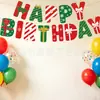 Caja de Regalo de Navidad Bandera de Tirar de Cumpleaños Banner de Letras para Ambiente Colgante Espiral Adorno para Pastel Decoración