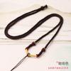 Cuerda de colgante pura hecha a mano para construir hebilla de paz de jade de oro valiente cuerda para el cuello tendencia nacional collar para hombre y mujer cuerda para colgante venta al por mayor