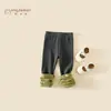 Leggings Patchwork de Outono para Meninas, Estilo Coreano, Amigáveis à Pele e Confortáveis, Novas Calças Longas da Moda para Meninas, Primavera/Outono 2026