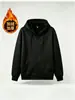 Nova blusa de moletom com capuz e forro de fleece espesso para outono e inverno, peça com zíper, jaqueta de gola alta, roupa esportiva casual para exportação