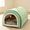 Casa para perro grande de cuatro estaciones-artículos para dormir para mascotas con forma de casa, cama grande para perro, casa para perro cálida de invierno, cama para perro extraíble y lavable