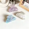 Pinza para el Cabello de Tamaño Mediano con Textura de Acetato de Diamante y Tachuelas Estrelladas, Pinza de Media Sujeción Estilo Bm, Pasador Lindo y Elegante para Sujetar Coletas Altas