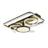 Luminária de teto retangular Lago dos Cisnes para sala de estar, pacote completo de ventilador de teto com motor de cobre puro para toda a casa, direto da fábrica, suporta personalização