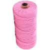 Hecho a Mano Bricolaje Cuerda de Algodón Colgante Arcoíris Vaso de Papel Flor Hoja Cesta Cuerda de Algodón Colorida 4mm