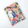 ¡En stock! Botones Redondos Mixtos de Resina de Colores al por Mayor Botones Hechos a Mano para DIY Paquete de Materiales de Flores