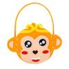 Bolso de tela no tejida bolsa DIY no tejida hecha a mano caricatura producción de pasta tridimensional bolsa cosida a mano para niños pequeños