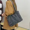 Bolso de Mezclilla Lavada Versátil Estilo Coreano para Mujer 2026 Nuevo Retro Casual de Hombro Único y de Mano de Gran Capacidad