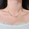 Collar Minimalista de Flores Pequeñas Estilo Coreano, Fresco y Compacto, Moderno y de Aspecto Elegante, Versátil y Delicado, Cadena para Clavícula para Mujer