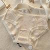 Pantaletas de Algodón Puro con Borde de Encaje para Mujer, 10A Algodón Puro Antibacteriano, Entrepierna Extendida, Estilo Puro Deseo, Algodón para Bebé Clase A, Venta al por Mayor para Niñas