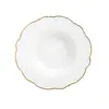 Conjunto de Jantar 42 Peças Porcelana Maldivas Branco com Acabamento Dourado - Wolff