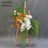 Nuevo arreglo floral para piso de boda Mori, columna de flores para boda, flores artificiales verdes, flores blancas de plomo para camino, decoración de belleza de comercio exterior