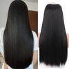 Peluca transfronteriza para mujer de una pieza, extensión de cabello en forma de V de 4 tarjetas, reemplazo de cabello de seda de alta temperatura, fibra química, extensión de cabello largo y lacio