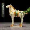 Envío Gratis Caballo Tang Sancai Caballo de Cerámica Adornos de Caballo Seis Caballos Decoración para el Hogar Sala de Estar Artesanía Regalo Adornos para Gabinete de Vino Pasillo
