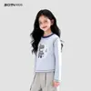Camiseta de Manga Larga para Niños Otoño 2026 Nueva Ropa Elegante para Niños Mayores Top de Principios de Otoño Camiseta Básica de Otoño para Niñas