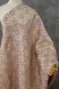 Nuevo tejido jacquard con patrón de flor de ocho pétalos estilo chino con hilo dorado, falda tradicional china de crin de caballo, Hanfu, traje Tang y tela para cojín teñida en hilo