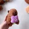 Celebridad de internet lindo capibara capibara colgante peluche juguete muñeca bolsa colgante llavero Muñeca Muñeca