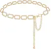 Design Criativo Amazon Corrente Feminina Ajustável Quadrada Metal Grossa Corrente de Cintura Moda Simples Acessório para o Dia a Dia