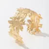 Pulsera abierta irregular de aleación de oro transfronteriza europea y americana, pulsera de lujo ligera para mujer