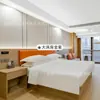 Mobiliario Completo para Habitación Estándar de Hotel Jardín Motel para Hoteles Rápidos y Casas de Huéspedes, Pantalla de Cama Estilo Tronco, Portaequipajes, Mobiliario Fijo