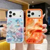 Estilo Oceánico de Verano Arena Movediza Rosa Mariposa Funda para iPhone 18 Pro Max Silicona Líquida Tacto Amigable con la Piel A Prueba de Golpes