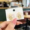 Pendientes de Flor de Lujo Ligero Imitación de Concha Francesa para Mujer Diseño de Nicho Elegantes de Gama Alta Pendientes Súper Hada de Pétalos