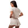 2025 Nuevo Estilo Caliente de Verano Conjunto de Pijama para Mujer con Cortes Manga Corta y Shorts Simple Transpirable y Cómodo Ropa para el Hogar