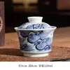Jingdezhen antiguo barro nieve cubierta cuenco taza de té hogar Kung Fu Sancai cuenco de té juego de té traje fábrica al por mayor