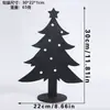Adorno de Soporte de Escritorio para Árbol de Navidad, Madera Natural Hueca, Manualidad de Decoración para el Hogar Simple al por Mayor
