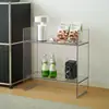 Mueble Lateral de Sofá para Sala de Estar Minimalista Moderno Gabinete de Almacenamiento Gabinete de Almacenamiento de Pie Estante de Almacenamiento para Baño Gabinete de Almacenamiento Transparente