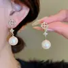 Pendientes de Clip Elegantes de Lujo Ligero con Borla Larga Sin Perforación Ojo de Gato Estrella Diamante Brillante Pendientes Elegantes de Estilo Frío Nicho