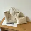Bolsa de Ombro Vintage Tecida de Grande Capacidade Feminina 2026 Nova Outono Versátil Bolsa de Ombro Único Mais Vendida Bolsa Tote para o Dia a Dia