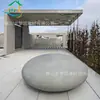 Material de hormigón de agua clara GRC césped de descanso público al aire libre banco de descanso jardín paisaje cemento banco de guijarros