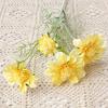 Crisantemo de Pico de Rueda de 4 Cabezas con Terciopelo Simulado, Flor Simulada, Flor Artificial, Muebles para el Hogar, Estudio de Bodas, Decoración Suave de Interiores, Arreglo Floral