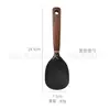Suministro Directo de Fábrica Sartén Antiadherente Juego Especial de Cuchara y Espátula Mango de Madera Espátula de Silicona Utensilios de Cocina para el Hogar Espátula Cuchara Resistente a Altas Temperaturas