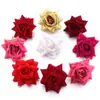 Flor de Cabeza de Rosa de Terciopelo Sintético para Ramillete, Flor de Cabeza, Accesorios para el Cabello, Accesorios de Fotografía, Decoración de Bodas, Materiales DIY