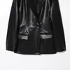 Ropa de mujer al por mayor transfronteriza 2026 AliExpress artículo más vendido moda casual chaqueta de cuero sintético con cuello de traje
