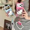 Funda linda de gato KT con estampado de leopardo y lunares para iPhone 17, compatible con Apple 16, 14/15 Pro Max, 13