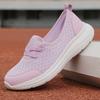 2024 Primavera Transfronteiriço Tamanho Grande Slip-On Slip-On Casual Sapatos Femininos Sapatos de Mãe Top Baixo Sola Reta Sapatos de Caminhada