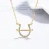 Collar de Plata 925 en Forma de U, Joyería de Nicho de Lujo Ligero para Mujer, Sensación de Alta Gama, Cadena de Suéter de Moda con Circonita de Venta Caliente Transfronteriza, Cadena para Clavícula
