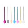 Fabricantes de origem tubo de sucção de aço inoxidável 304 colher cor criativa uma colher de mistura para bebidas e café de uso duplo tubo de sucção colher